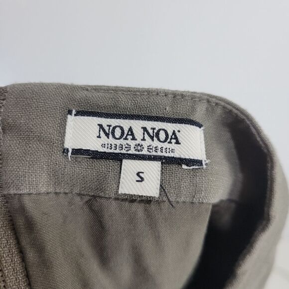 Noa Noa 100% Linen Khaki Green Skirt - Picture 5 of 10